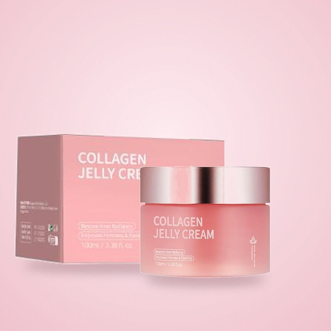 Collagen Jelly Cream jar with its box