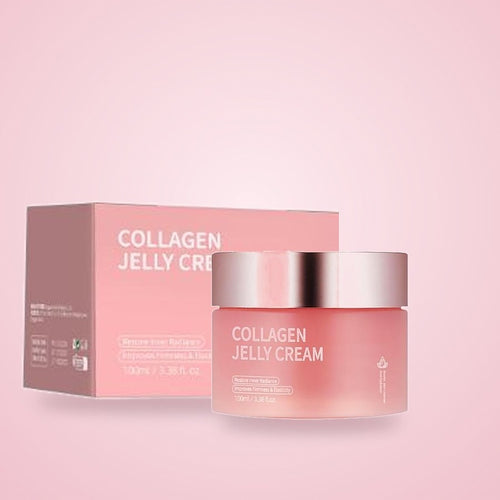 Collagen Jelly Cream jar with its box