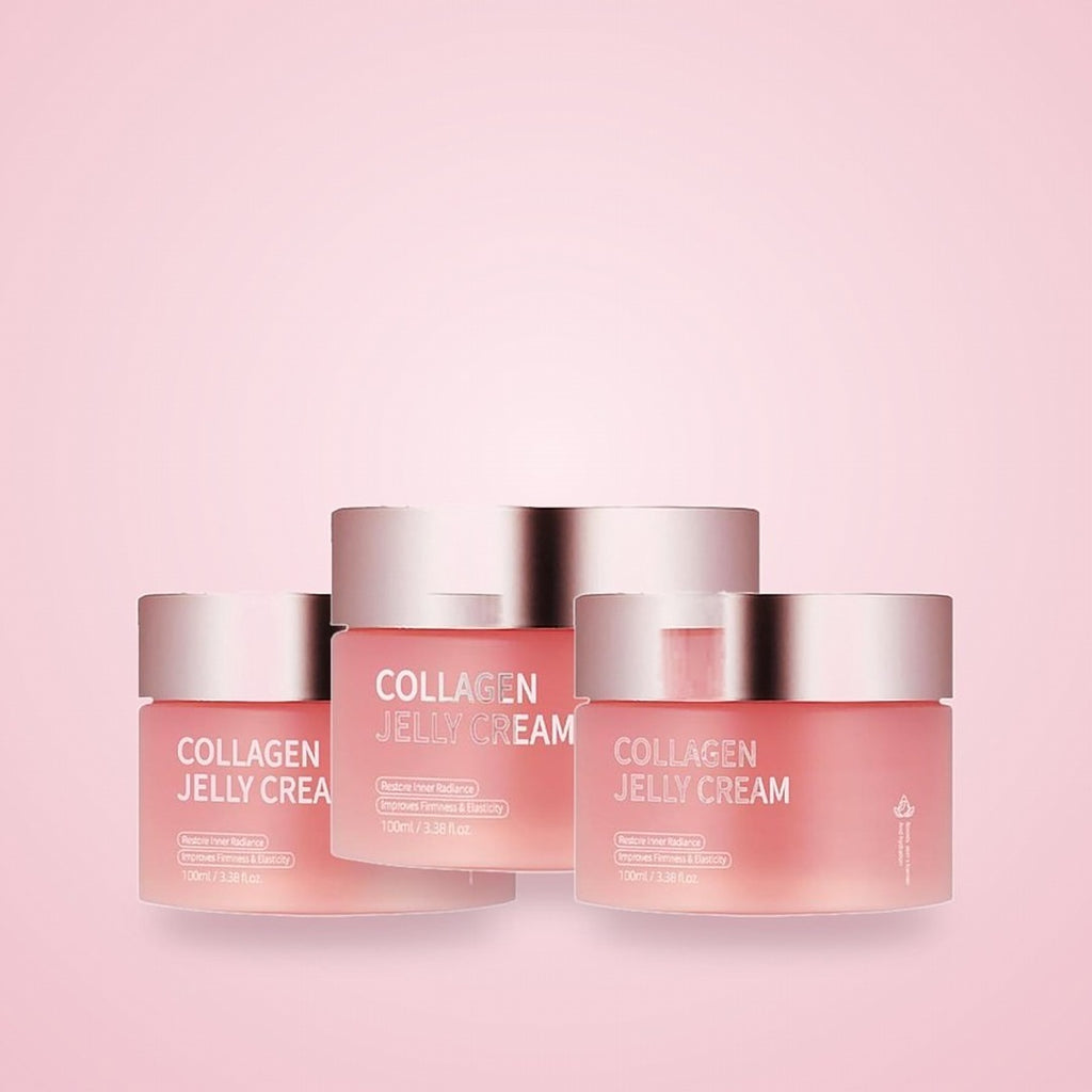Three jars of Collagen Jelly Cream