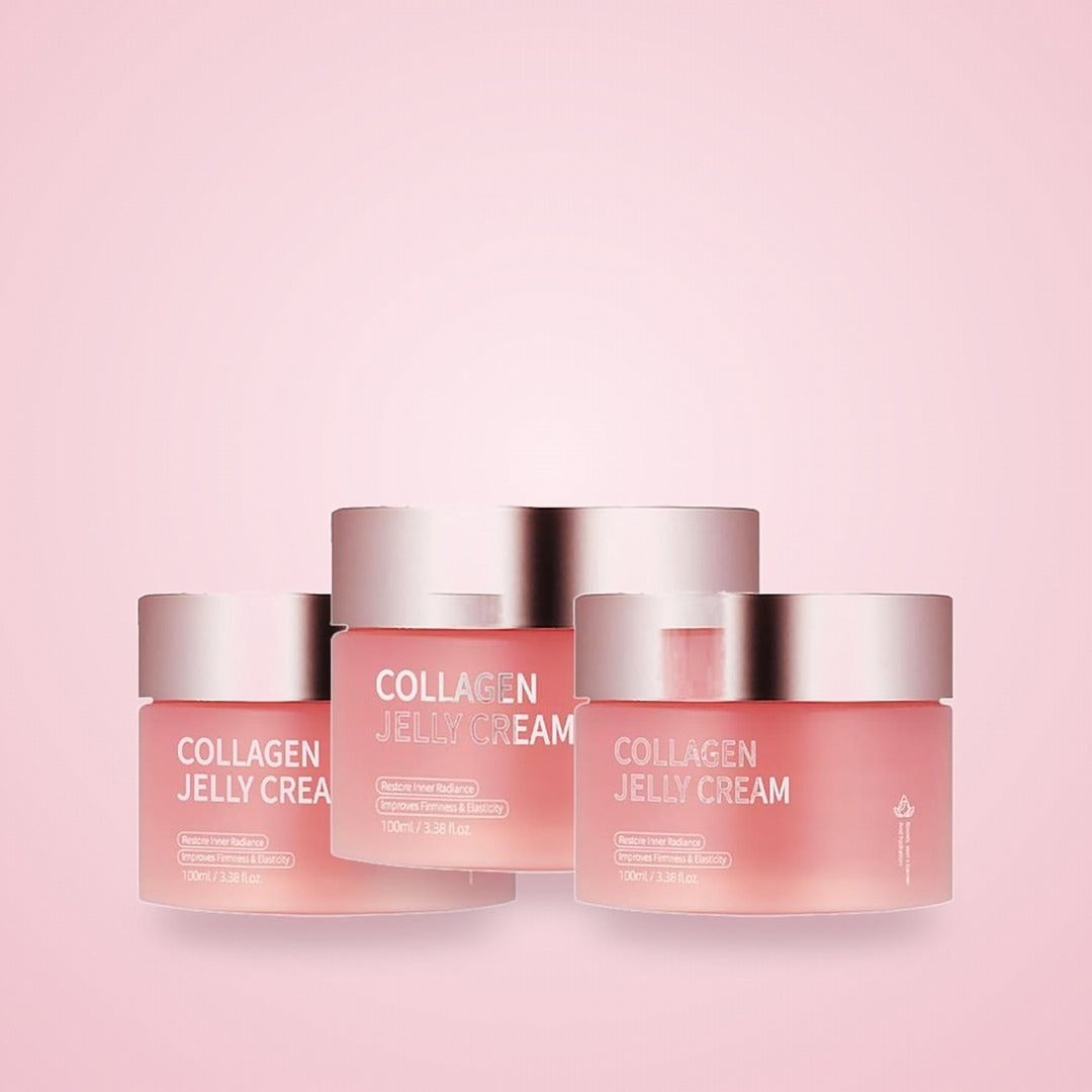 Three jars of Collagen Jelly Cream