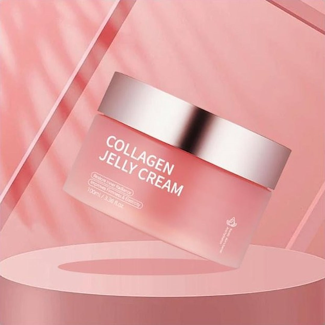 Pink jelly cream texture