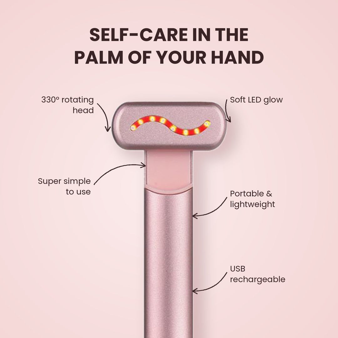 Glow Wand features: soft LED glow, 330° rotating head, USB rechargeable
