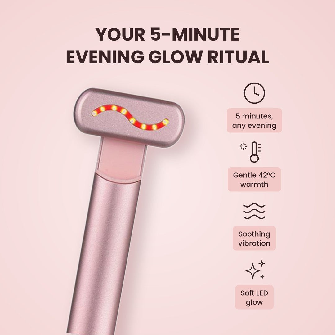 Your 5-minute evening glow ritual: warmth, vibration and soft LED